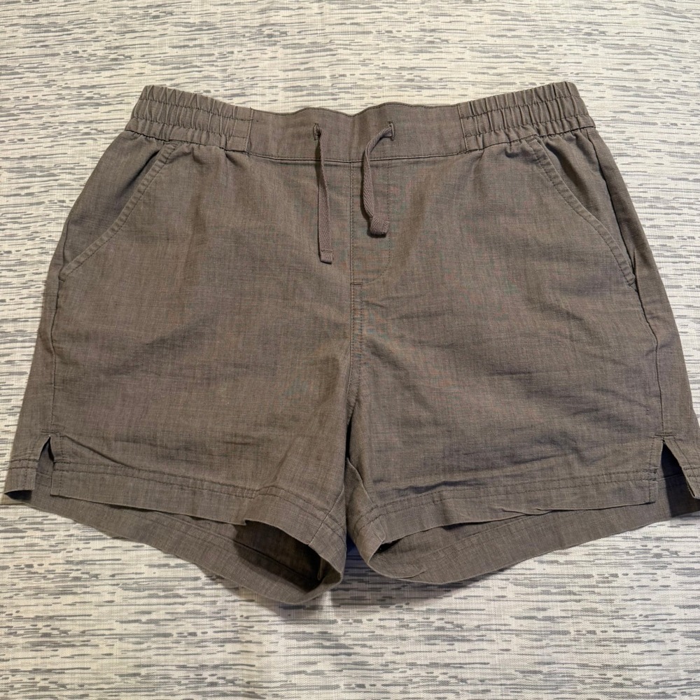 Magellan Outdoors Womens Classic Fit Shorts Gray Elastic Drawstring Size M